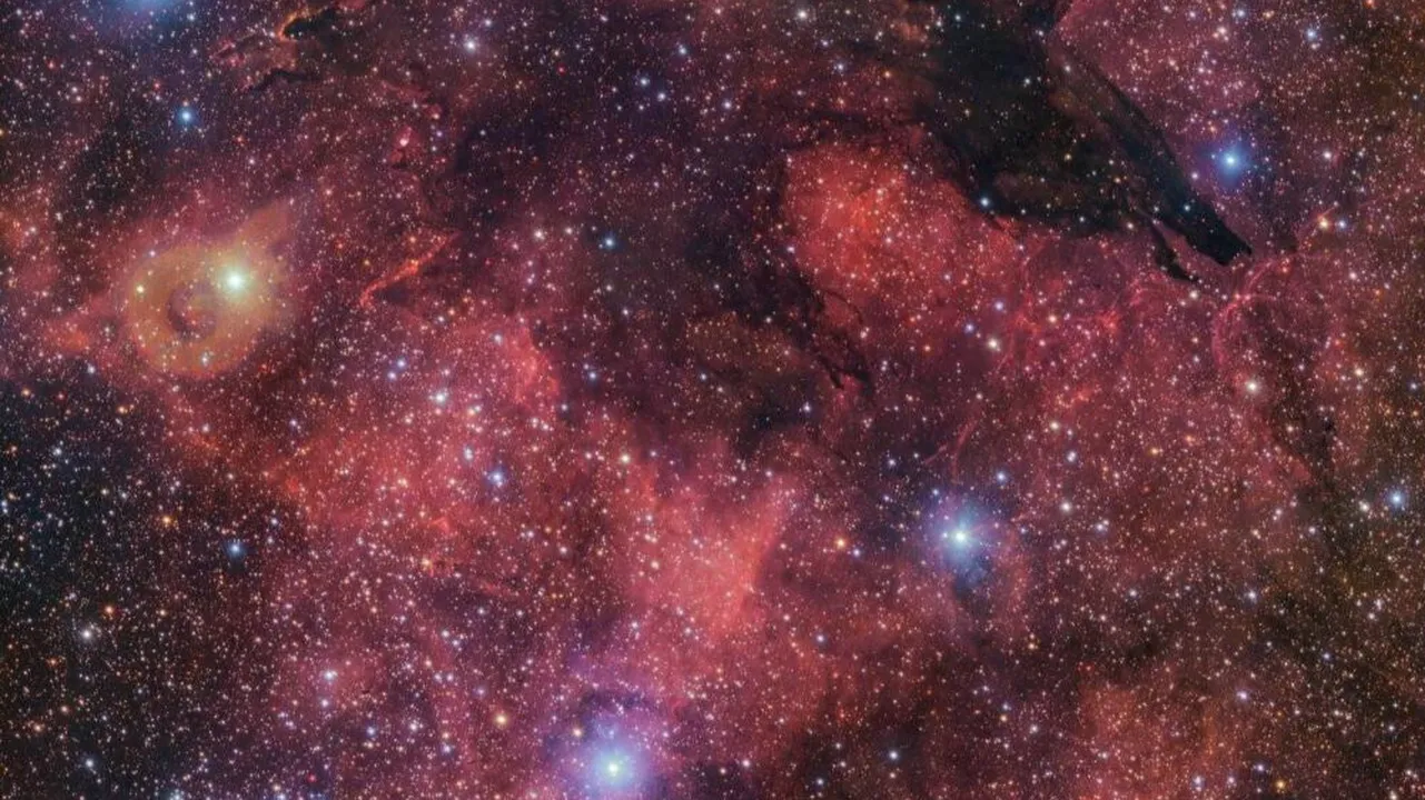 La Nebulosa del Lobo Oscuro, situada en la constelación de Escorpio.